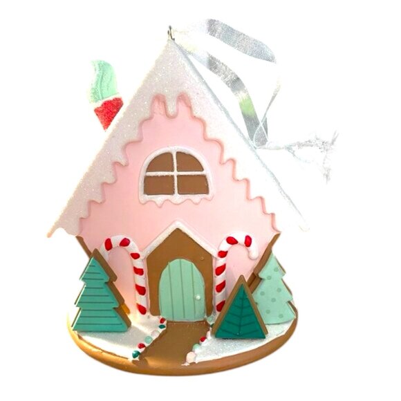 Hallmark Signature Home Sweet Home Ornament Pink Gingerbread House NEW - Picture 1 of 9